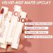 FOCALLURE Velvet Matte Lip Mud - Milk Tea 101 | High Pigmented Liquid Lipstick | Satin Finish Lip Color | Dual-use for Lip and Cheek | Quick-Drying & Lightweight Formula - Buy Online on GoSupps.com