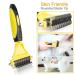 Morpilot 23+12 Double Sided Undercoat Rake Dog Brush & Cat Brush | Deshedding Tool for Long Hair Pets | Reduces Shedding by 90% - Yellow - Buy Online on GoSupps.com