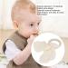Baby Teething Wooden Ring - Bunny Ears Design | Soothing Bite-Resistant Cotton Gauze - Ideal for Babies (Beige) - Buy Online on GoSupps.com