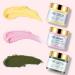Anirui Turmeric Vitamin C Tonerde Mask - Rose & Avocado Green Tea Spa Face Mask Set for Deep Cleaning Oil Control Acne & Pore Reduction - 210g Pink - Buy Online on GoSupps.com