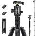 Tripod for Camera, 81" Camera Tripod Stand, 83 inches DSLR Tripods & Monopods, Heavy Duty Travel Tripod for Binoculars Laser Level Spotting Scope Telescope, Professional Complete Tripod Units Black