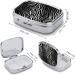 Zebra Print 2-Compartment Pill Box | Portable Decorative Metal Pill Organizer for Pocket & Purse - Buy Online on GoSupps.com