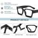 JM 3 Pack Square Reading Glasses - Blue Light Blocking Computer Readers for Men & Women | 2.5x Strength - Buy Online on GoSupps.com