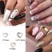 28PCS Heart Nail Art Charms Set - Gold & Silver Metal with Rhinestones & Pearls - Luxurious Nail Supplies for Women & Girls - DIY Nail Accessories - Buy Online on GoSupps.com