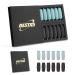 Nestns Replacement Roller Refill Heads for Amope Pedi Electronic Perfect Foot File with Professional Feet Care Diamond Crystals (6 Black Extra Coarse & 6 Blue Regular Coarse)