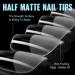 TOMICCA Extra Short Coffin Nail Tips - 360Pcs | Half Matte Soft Gel False Nails | 15 Sizes Natural Acrylic Pre-shaped | Full Cover Extension Nails - Buy Online on GoSupps.com