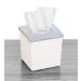 Ubbi Square Tissue Box Cover Holder | Cube Facial Tissue Dispenser for Bathroom Bedroom & Office - White - Buy Online on GoSupps.com