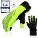 Hikenture Waterproof Winter Gloves for Men & Women - Windproof Ski & Cycling Gloves with Gel Padding | Thermal Outdoor Gloves in Yellow-Green - Buy Online on GoSupps.com