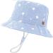 XYIYI Kids Bucket Hat Adjustable Sun Hats Breathable Beach Hat for Boys Girls 2-4 Years Star Light Blue