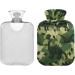 NAANLE CAMO Dinosaur Hot Water Bottle - 1L Heat & Cold Therapy for Pain Relief | Transparent & Motivated Design - Buy Online on GoSupps.com