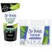 St. Ives Facial Scrub & Face Moisturizer Skincare Set Blackhead Clearing Green Tea & Bamboo Scrub Salicylic Acid Acne Treatment + Renewing Collagen & Elastin Face Cream (2 Piece Set)