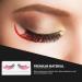 Shop 3 Pairs Halloween False Eyelashes | Fluffy 3D Colorful Volume Faux Lashes for Women & Girls - Long Wispy Cluster Extensions in Black & Red - Buy Online on GoSupps.com