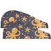 Orange Red Octopus Stars Hair Towel 2 Pack - Super Absorbent Quick Dry Hair Turbans for Women & Girls - Buy Online on GoSupps.com