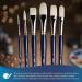 Silver Brush Limited 19022 Bristlon Bright Brush Size 2 - Long Handle for Acrylic & Oil Painting - Buy Online on GoSupps.com