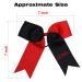 Cheerleading Bow Jumbo Cheer Bows 12 Pcs | 7 Inch Ponytail Holder | Red/Black Cheerleader Hair Tie - Buy Online on GoSupps.com