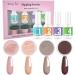 Dip Powder Nail Kit - 4 Colors Nude Pink Brown Starter Set | Acrylic Dipping System with 4 Powder & 4 Liquid 15ml Bottles - Buy Online on GoSupps.com