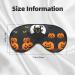 Halloween Moon Bat Pumpkin Print Double-Sided Eye Mask Soft and Light Blocking for Enhancing Sleep Quality - Buy Online on GoSupps.com