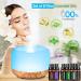 YIKUBEE 500ml Essential Oil Diffuser with 6x10mL Oils - Aromatherapy & Humidifier for Large Room | Wood Grain Design - Buy Online on GoSupps.com