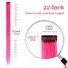 12 Pcs Hot Pink Party Highlights Clip in Hair Extensions - 22 inch Synthetic Hairpieces for Women, Kids, Girls - Buy Online on GoSupps.com