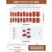 EBANKU Sakura Red Gel Nail Strips - Long Lasting Waterproof Nail Wraps with Cuticle Stick & Nail File - Buy Online on GoSupps.com