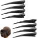 8 pieces metal ducking beak hair clips compartment hair clips hairdresser hair clip slippeather slide -resistant duck beak hair clips with teeth diy accessories for hair styling for women girls 13cm