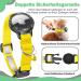 Airtag Cat Neck Band - Waterproof Reflective Collar for Cats & Small Dogs | Safety Lock | XS (18-23cm) - Yellow & Green - Buy Online on GoSupps.com