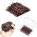 50 U-Shaped Hairpins for Women & Girls - 6cm Bobby Pins in Storage Box - Perfect for Hairdressing Salons & Everyday Use (Brown) - Buy Online on GoSupps.com