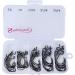 Sougayilang 50PCS High Carbon Steel Fishing Hooks for Worm Soft Bait Jig with Plastic Box - Silvery - Buy Online on GoSupps.com