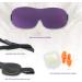 ROVAZO 3D Sleep Mask and Ear Plug Travel Set 2 Pack - Contoured Adjustable Eye Shades with Comfortable Silicone Ear Plugs - Ideal for Planes and Naps - Bonus Pouch - Buy Online on GoSupps.com