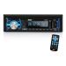 Pyle Marine Bluetooth Stereo Radio - 12v Single DIN Style Boat In dash Radio Receiver System with Built-in Mic, Digital LCD, RCA, MP3, USB, SD, AM FM Radio - Remote Control - PLMRB29B (Black)