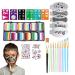 Washable Face Paint Palette | 12 Grids of Vibrant Water-Soluble Colors with Brushes for Students Boys Girls Teens Adults Birthdays