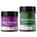 HERBAMAMA Milk Thistle and Chlorophyll Kit - Bundle of Milk Thistle Gummies & Chlorophyll Gummies - Vegan Non GMO Gelatin-Free - 2 Pack