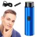 Travel Electric | Washable Mens Electric - Portable Shaver Rechargeable for Men's Short Hard Beard Shaving Trimming Blue