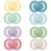 MAM - original pacifier trend 6+ months (2 pieces) random color - symmetrical and anatomical silicone pacifier - baby pacifier with transport box and sterilization box