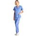 Dagacci Unisex Medical Scrub Set - CEIL Blue, XXXL | Top and Pant for Men and Women - Buy Online on GoSupps.com