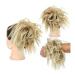 Bun Hair Piece Tousled Updo Messy Bun Hair Piece Straight Curly Mix Ponytail Extensions Fake Synthetic Elastic Band Scrunchies Hairpiece for Women Girls Hair Pieces for Women (Color : Q17 28T613)