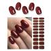 TrueShei nail foils |Red shimmer uv gel nail film |20PCs nail film self -adhesive |Gel Nail Stickers Gellack Wraps for Nagel Red Shimmer