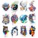 Oottati 12 Sheets Large Temporary Tattoos - 21x15cm Flower Arm Watercolor Hand Paint Fox Wolf Tiger Tai Chi Giraffe Deer Dream Catcher Owl Macaw Parrot For Men and Women