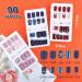 90-Piece Set of Short Full Cover Removable Fake Nail Art Tips - Press On Extension Nails Kit - Buy Online on GoSupps.com