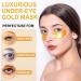 24K Gold Under Eye Patches - Eye Mask for Dark Circles, Puffiness, Wrinkles, and Fine Lines - 15 Pairs with Hair Clips - Buy Online on GoSupps.com