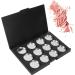 Empty Makeup Palette Waterproof Magnetic Palette with 12 Round Metal Pans for DIY Eye Shadow Blush Powder 10 X 15cm - Buy Online on GoSupps.com