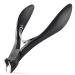 FERYES Toenail Clippers for Thick Nails Toe Nail Clippers for Ingrown Hard Toe Nail Fingernail - Large Handle Stainless Steel Olecranon Fingernail Clipper Black Black type2