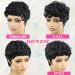 Flandi Short Pixie Curly Wigs for Black Women - Natural Black Synthetic Hair 1B# - Buy Online on GoSupps.com