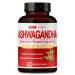 Organic Ashwagandha Capsules Equivalent to 7050mg - Maximum Potency with L-Theanine Turmeric Rhodiola St. John's Wort Increase Strength Focus Mood Sleep Support - 90 Days Supply 90 Count (Pack of 1)