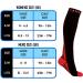 Compression Socks (2 Pairs) for Men & Women - Graduated Athletic Fit for Recovery, Travel, Running - Boost Stamina & Circulation - Black/Red L-XL - Buy Online on GoSupps.com