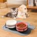 ZOCONE Cat Food Mat - Non Slip Waterproof Pet Mat for Bowls - Cat Paw Shape Design - Grey - Buy Online on GoSupps.com