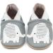 Dotty Fish Soft Leather Baby Shoes | Non Slip | Animal Designs | Boys & Girls | 0-6 Months to 4-5 Years | Grey Elephant - Buy Online on GoSupps.com