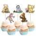 40 Pack Winnie Baby Shower Cupcake Toppers Classic the Pooh Honey Birthday Cupcake Picks Cute Winnie Kids Birthday Baby Shower Cupcake Decorations Party Supplies 5