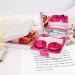 Marble Travel Contact Lens Case Set with Mirror and Accessories - Rose Gold+Rose (2 PCS) - Buy Online on GoSupps.com