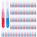 100 Pieces Interdental Brush,Toothpicks Tooth Flossing Head Oral Dental Hygiene Brush,Teeth Cleaner Dental Floss Stick Tooth Cleaning Tool